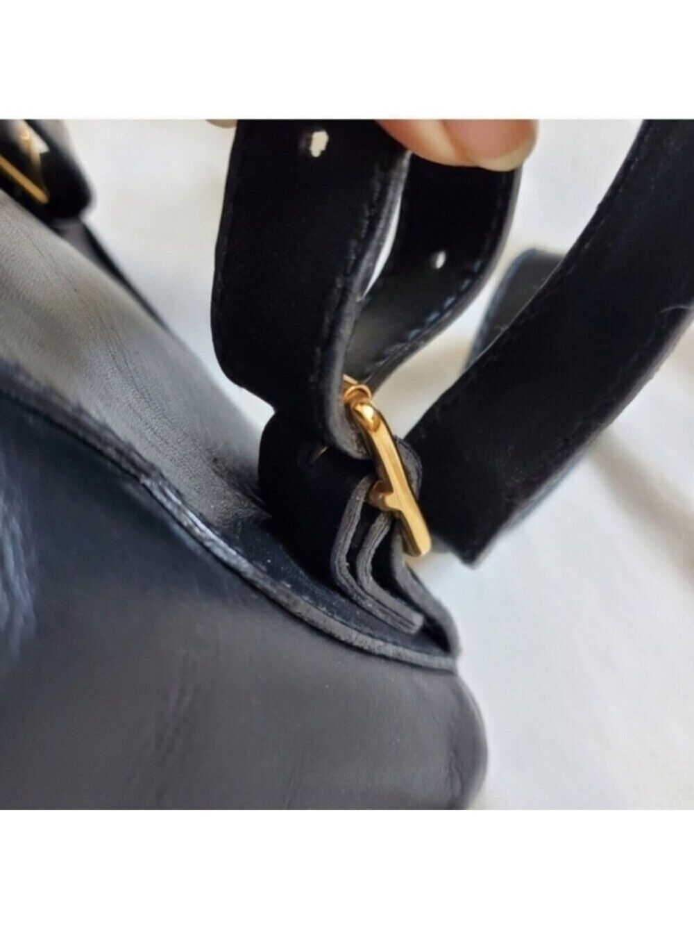 Authentic Gucci Mini Backpack Black Leather Bamboo Handle - Picture 12 of 15